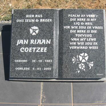 COETZEE Jan Riaan 1983-2005