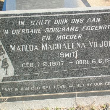 VILJOEN Matilda Magdalena nee SMIT 1907-1976
