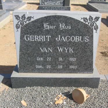 WYK Gerrit Jacobus, van 1921-1983