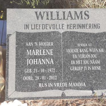 WILLIAMS Marlene Johanna 1972-2012