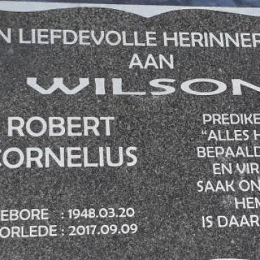 WILSON Robert Cornelius 1948-2017