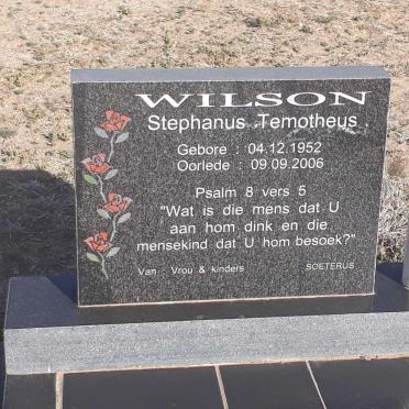 WILSON Stephanus Temotheus 1952-2006