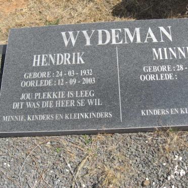 WYDEMAN Hendrik 1932-2003 &amp; Minnie 1935-