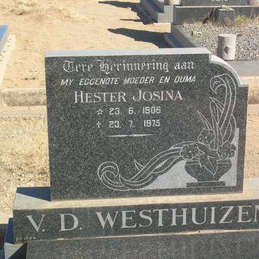 WESTHUIZEN Hester Josina, v.d. 1906-1975