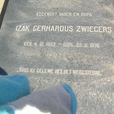 ZWIEGERS Izak Gerhardus 1893-1970