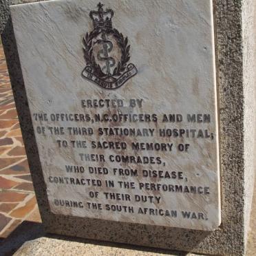 Plaque erected to men who died of disease at Third Stationary Hospital_2