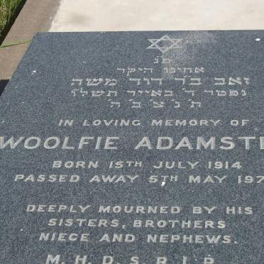 ADAMSTEIN Woolfie 1914-1976