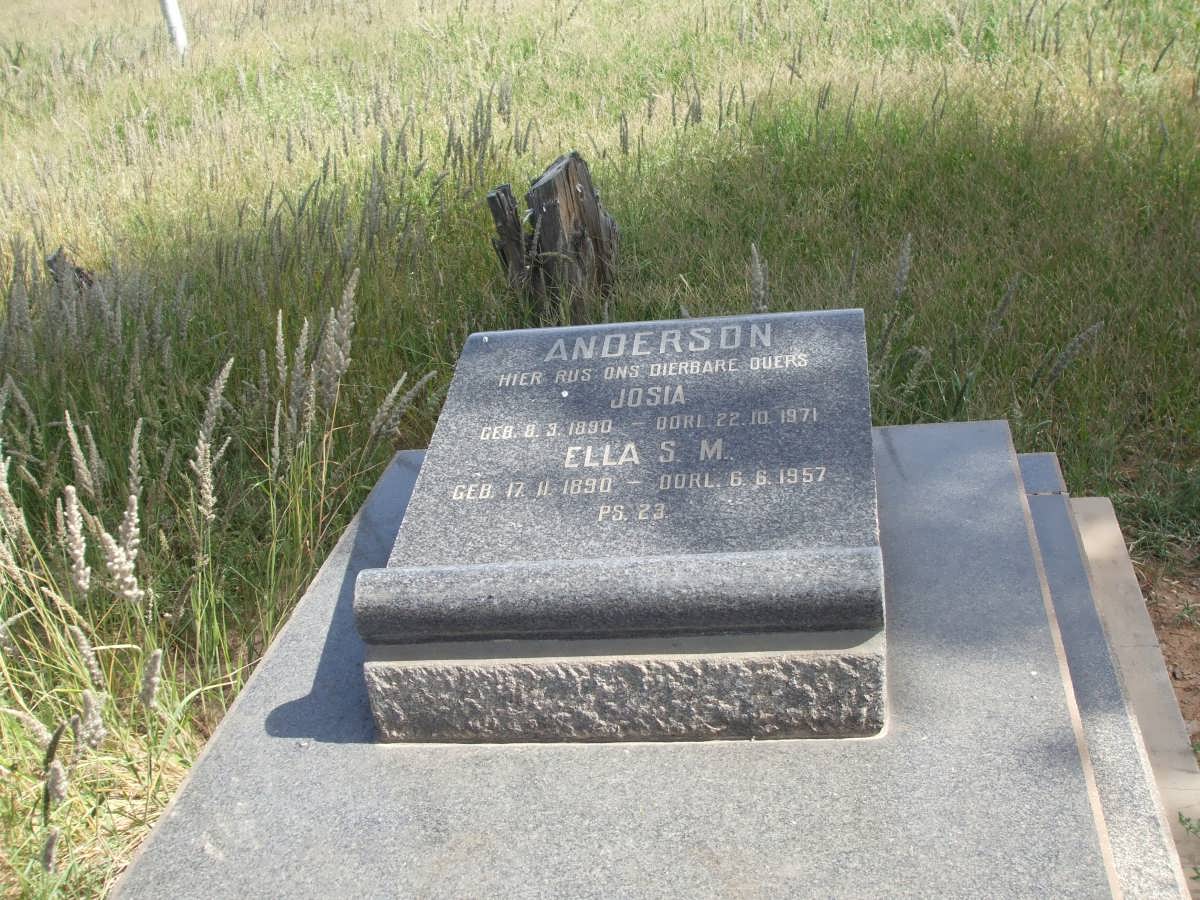 ANDERSON Josia 1890-1971 & Ella S.M. 1890-1957