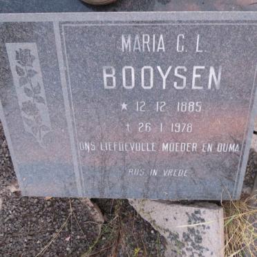 BOOYSEN Maria C.L. 1885-1978