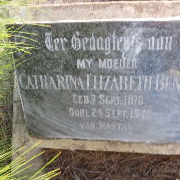 BENADE Catharina Elizabeth 1870-1940