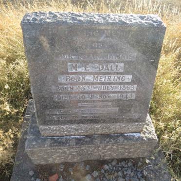 DALL M.E. nee MEIRING 1863-1943