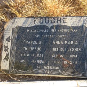 FOUCHE Francois Philippus 1889-1958 &amp; Anna Maria Du PLESSIS 1894-1938
