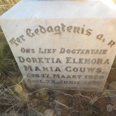 GOUWS Doretia Elenora Maria 1929-1930