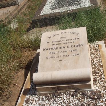 GIBBS Katharina E. GIBBS 1882-1936