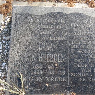 HEERDEN Anna, van 1936-1998