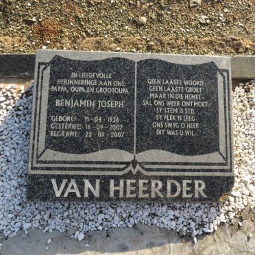 HEERDER Benjamin Joseph, van 1936-2007