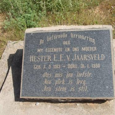 JAARSVELD Hester E.E., van 1913-1950