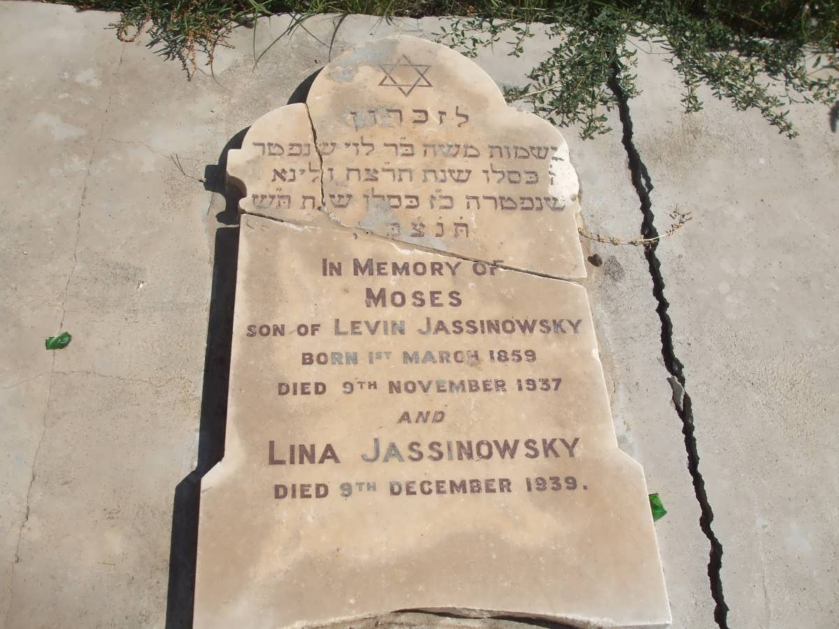 JASSINOWSKY Moses 1859-1937 & Lina -1939