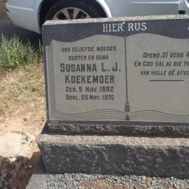 KOEKEMOER Susanna L.J. 1892-1975