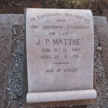 MATTHEE J.P. 1887-195?