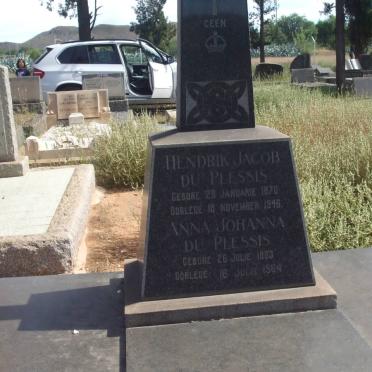 PLESSIS Hendrik Jacob, du 1870-1946 &amp; Anna Johanna 1883-1964