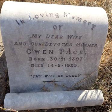 PAGE Gwen 1897-1925