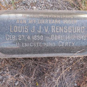 RENSBURG Louis J., Janse van 1890-1948