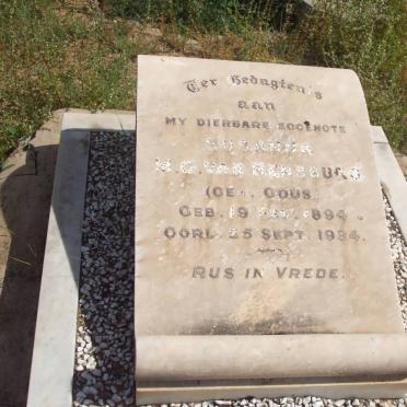RENSBURG Susanna M.C., van nee GOUS 1894-1934