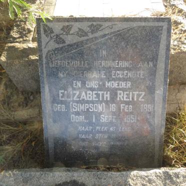 REITZ Elizabeth nee SIMPSON 1891-1951