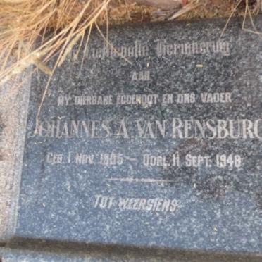 RENSBURG Johannes A., van 1905-1948