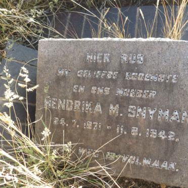 SNYMAN Hendrika M. 1871-1942