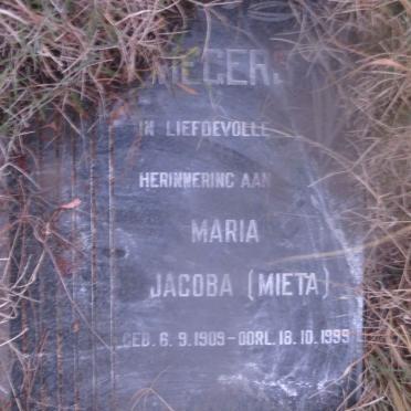 SWIEGERS Maria Jacoba 1909-1999