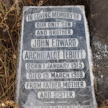 TEBUTT John Edward Archibald 1915-1918