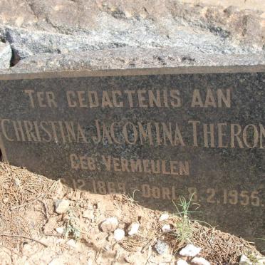 THERON Christina Jacomina nee VERMEULEN 1869-1955