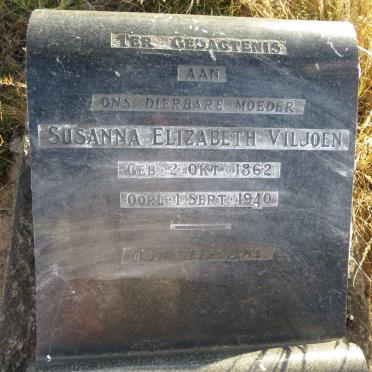 VILJOEN Susanna Elizabeth 1862-1940