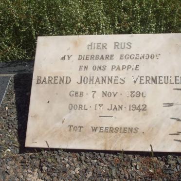 VERMEULEN Barend Johannes 1890-1942
