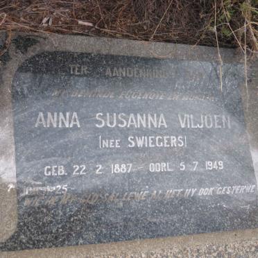 VILJOEN Anna Susanna nee SWIEGERS 1887-1949