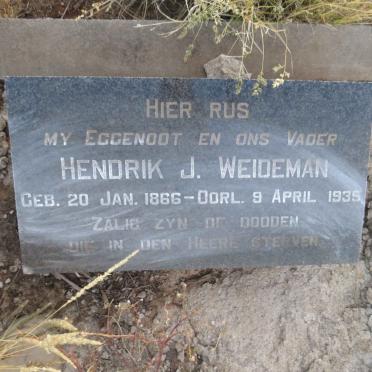 WEIDEMAN Hendrik J. 1866-1935
