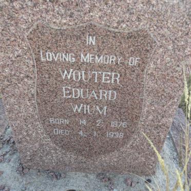 WIUM Wouter Eduard 1876-1938
