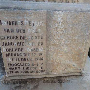 WALT Johannes Petrus, van der 1911-1946