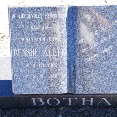BOTHA Renshe Aletta 1905-1989