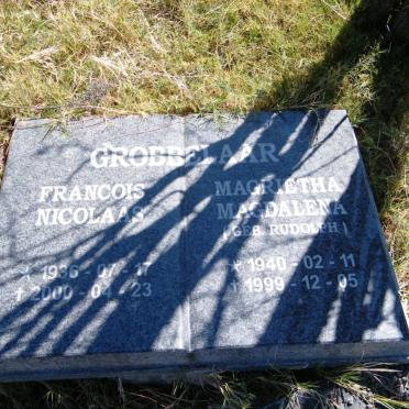 GROBBELAAR Francois Nicolaas 1936-2000 &amp; Magrietha Magdalena RUDOLPH 1940-1999