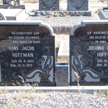 HOFFMAN Hans Jacob 1903-1975 &amp; Johanna Susara 1907-2000