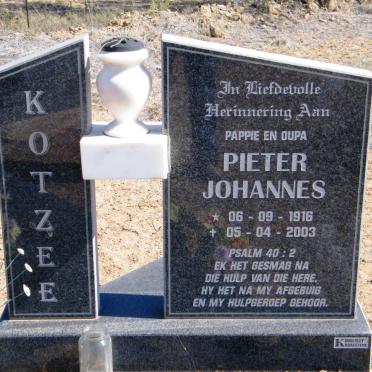 KOTZEE Pieter Johannes 1916-2003