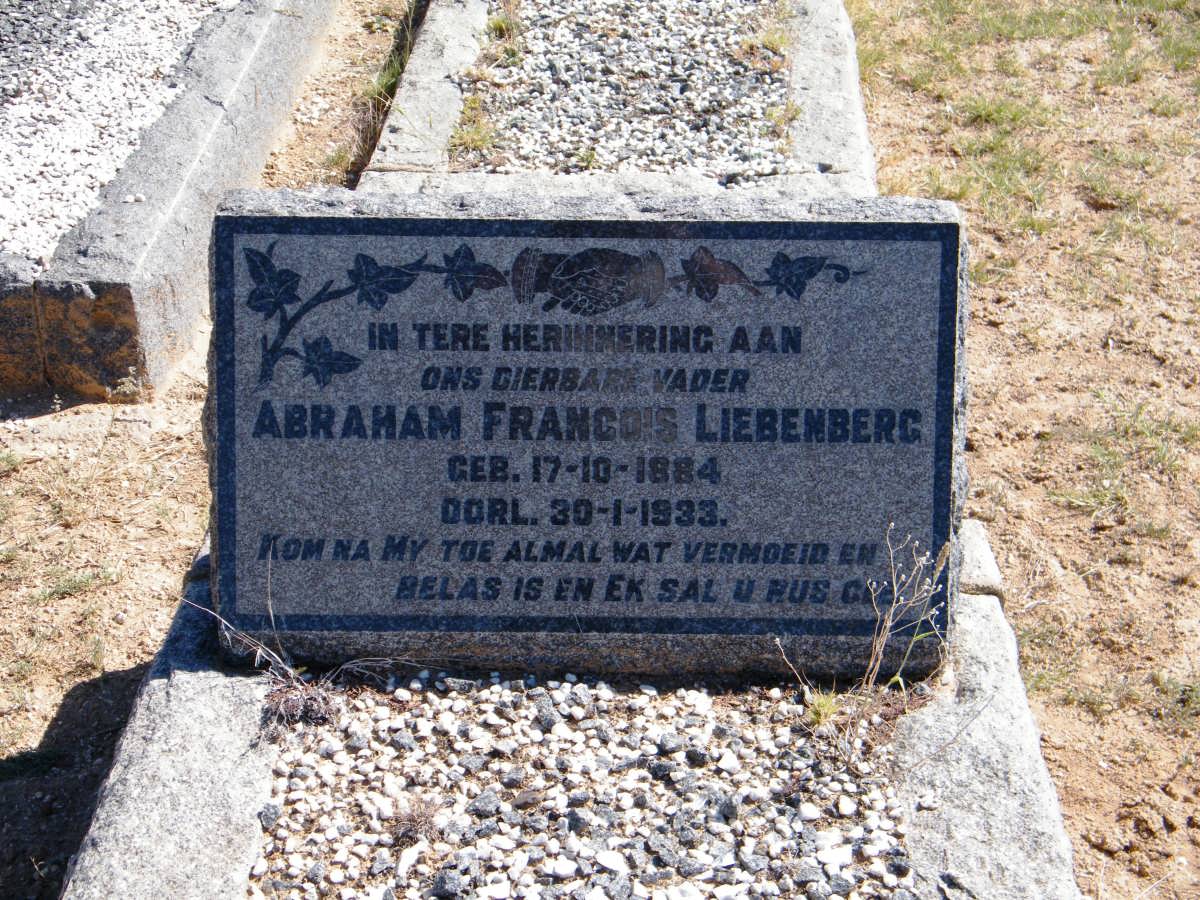 LIEBENBERG Abraham Francois 1884-1933