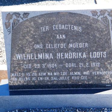LOOTS Wilhelmina Hendrika 1904-1972