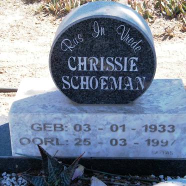 SCHOEMAN Chrissie 1933-1997