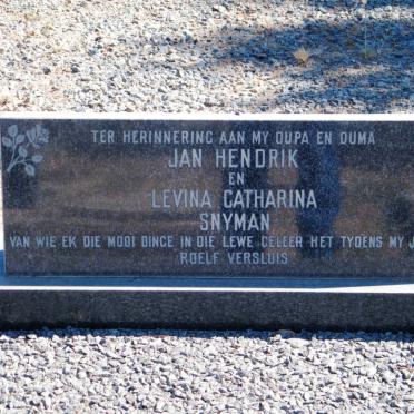 SNYMAN Jan Hendrik &amp; Levina Catharina