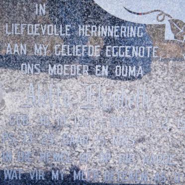 WYK ? ? Cornelius ?, van -1995 &amp; Aletta Elizabeth 1921-1995