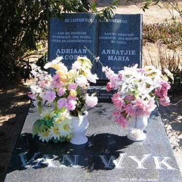WYK Adriaan Jacobus, van 1916-2008 &amp; Annatjie Maria 1955-